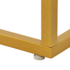 RaDEWAY console table, Marble aboards panel, metal legs, Rectangle 41.73" L , White