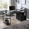 Home Office Computer Desk with Storage Shelf ,CPU storage space and Printer Stand /Writing PC Table with Space Saving Design