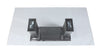RaDEWAY Dining Table in Stainless Steel & Clear Glass