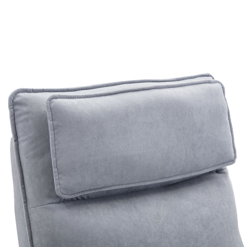 Recliner Chair with Padded Seat Microfiber Manual Reclining Sofa for Bedroom & L - Side View
