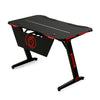 Home Office PC Computer Gamer Desks /RGB LED Lights/ Headphone Hook（Black）
