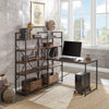 Home Office 54" Large Computer Desk with 5-tier shelves, Office Desk Study Table with Bookcase, Writing Desk Workstation with Hutch Bookshelf