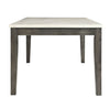 RaDEWAY 7 Pieces Dining Table in White Marble & Gray