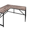 L Shaped Home Office Computer Desk with Modern Style and MDF Board, Easy to Assemble（Walnut）