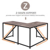 L Shaped Home Office Computer Desk with Modern Style and MDF Board, Easy to Assemble（Walnut）