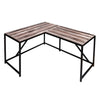 L Shaped Home Office Computer Desk with Modern Style and MDF Board, Easy to Assemble（Walnut）
