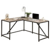 L Shaped Home Office Computer Desk with Modern Style and MDF Board, Easy to Assemble（Walnut）