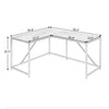 L Shaped Home Office Computer Desk with Modern Style and MDF Board, Easy to Assemble（Walnut）