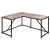 L Shaped Home Office Computer Desk with Modern Style and MDF Board, Easy to Assemble（Walnut）