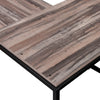 L Shaped Home Office Computer Desk with Modern Style and MDF Board, Easy to Assemble（Walnut）