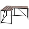 L Shaped Home Office Computer Desk with Modern Style and MDF Board, Easy to Assemble（Walnut）