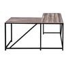 L Shaped Home Office Computer Desk with Modern Style and MDF Board, Easy to Assemble（Walnut）