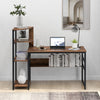 RaDEWAY Home Office Computer Desk with 4-Tier Storage Shelves, 59 inch Large Modern Office Desk Study Writing Table Workstation with Bookshelf and Tower Shelf