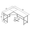 W636 L-Shaped Desk 66" Computer Corner Desk With CPU Stand For Home Space-Saving Easy to Assemble Sandalwood