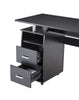 solid wood computer Desk,office table with PC droller, storage shelves and file cabinet , two drawers, CPU tray,a shelf used for planting