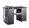 solid wood computer Desk,office table with PC droller, storage shelves and file cabinet , two drawers, CPU tray,a shelf used for planting