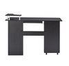 solid wood computer Desk,office table with PC droller, storage shelves and file cabinet , two drawers, CPU tray,a shelf used for planting