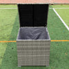 RaDEWAY 4 Piece Patio Sectional Wicker Rattan Outdoor Furniture Sofa Set with Storage Box Grey