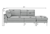 RaDEWAY Living Room Sofa (gray)