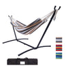 Double Classic Hammock with Stand for 2 Person- Indoor or Outdoor Use-with Carrying Pouch-Powder-coated Steel Frame - Durable 450 Pound Capacity