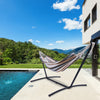 Double Classic Hammock with Stand for 2 Person- Indoor or Outdoor Use-with Carrying Pouch-Powder-coated Steel Frame - Durable 450 Pound Capacity
