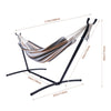 Double Classic Hammock with Stand for 2 Person- Indoor or Outdoor Use-with Carrying Pouch-Powder-coated Steel Frame - Durable 450 Pound Capacity