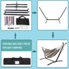Double Classic Hammock with Stand for 2 Person- Indoor or Outdoor Use-with Carrying Pouch-Powder-coated Steel Frame - Durable 450 Pound Capacity