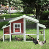 77.9-Inch Wooden Chicken Coop and Rabbit Hutch - Pet