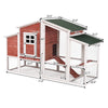 77.9-Inch Wooden Chicken Coop and Rabbit Hutch - Pet