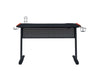 RaDEWAY Gaming Table w/USB Port, Black & Red Finish