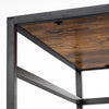 RaDEWAY Computer Desk with Drawer 46.5 inch Study Writing Table for Home Office, Modern Simple Style , Black Metal Frame, Rustic Brown
