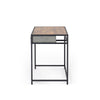 RaDEWAY Computer Desk with Drawer 46.5 inch Study Writing Table for Home Office, Modern Simple Style , Black Metal Frame, Rustic Brown