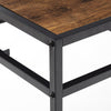 RaDEWAY Computer Desk with Drawer 46.5 inch Study Writing Table for Home Office, Modern Simple Style , Black Metal Frame, Rustic Brown
