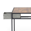 RaDEWAY Computer Desk with Drawer 46.5 inch Study Writing Table for Home Office, Modern Simple Style , Black Metal Frame, Rustic Brown