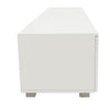 White TV Stand for 70 Inch TV Stands, Media Console Entertainment Center Television Table, 2 Storage Cabinet with Open Shelves for Living Room Bedroom
