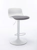 Bar Stools Set of 2 for Kitchen Counter Adjustable Counter Height, Tall Barstools Kitchen Island Stools, White, with Cushion