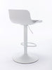 Bar Stools Set of 2 for Kitchen Counter Adjustable Counter Height, Tall Barstools Kitchen Island Stools, White, with Cushion
