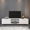 White TV Stand for 70 Inch TV Stands, Media Console Entertainment Center Television Table, 2 Storage Cabinet with Open Shelves for Living Room Bedroom