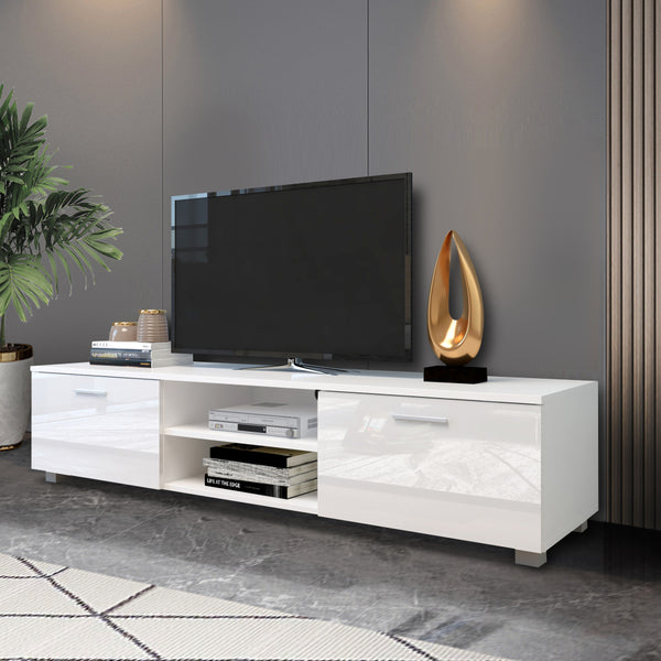White TV Stand for 70 Inch TV