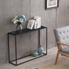 RaDEWAY Console Talbe, MDF boards, metal frame , Rectangle shape, Black,41.73''L 11.2''W 29.92''H