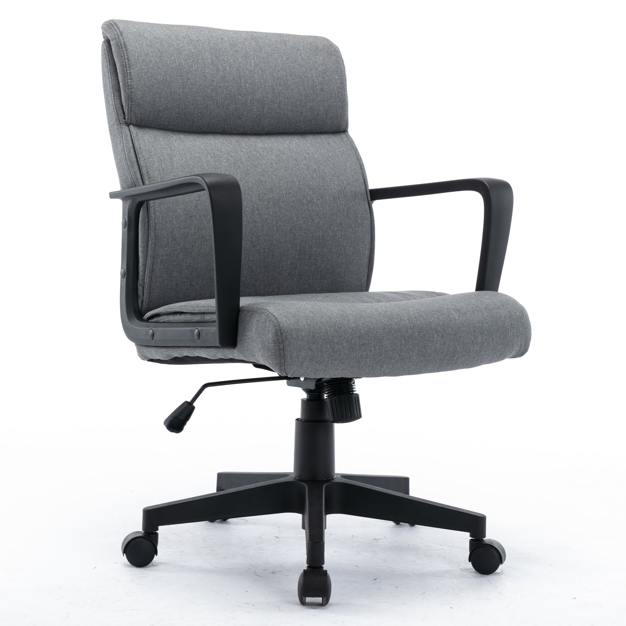 RaDEWAY Office Chair Spring Cushion Mid Back Executive Desk Fabric Chair with PP Arms 360 Swivel Task Chair