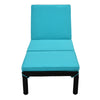 Patio Furniture Outdoor Adjustable PE Rattan Wicker Chaise Lounge Chair Sunbed