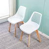 Plastic chair for dining room, dining chair living room chair（set of 2 White color）