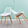 Plastic chair for dining room, dining chair living room chair（set of 2 White color）