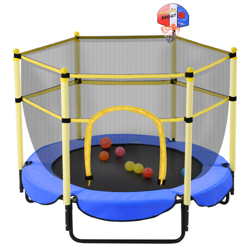 Radeway 5FT Trampoline with Basketball Hoop for Fun - Detail View