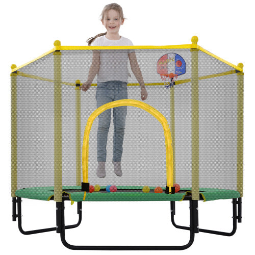 Radeway 5FT Trampoline with Basketball Hoop for Fun - Image 6