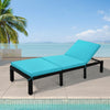 Patio Furniture Outdoor Adjustable PE Rattan Wicker Chaise Lounge Chair Sunbed