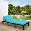 Patio Furniture Outdoor Adjustable PE Rattan Wicker Chaise Lounge Chair Sunbed