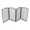 Pet Gate – Dog Gate for Doorways, Stairs or House – Freestanding, Folding，brown,Arc Wooden