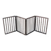 Pet Gate – Dog Gate for Doorways, Stairs or House – Freestanding, Folding，brown,Arc Wooden